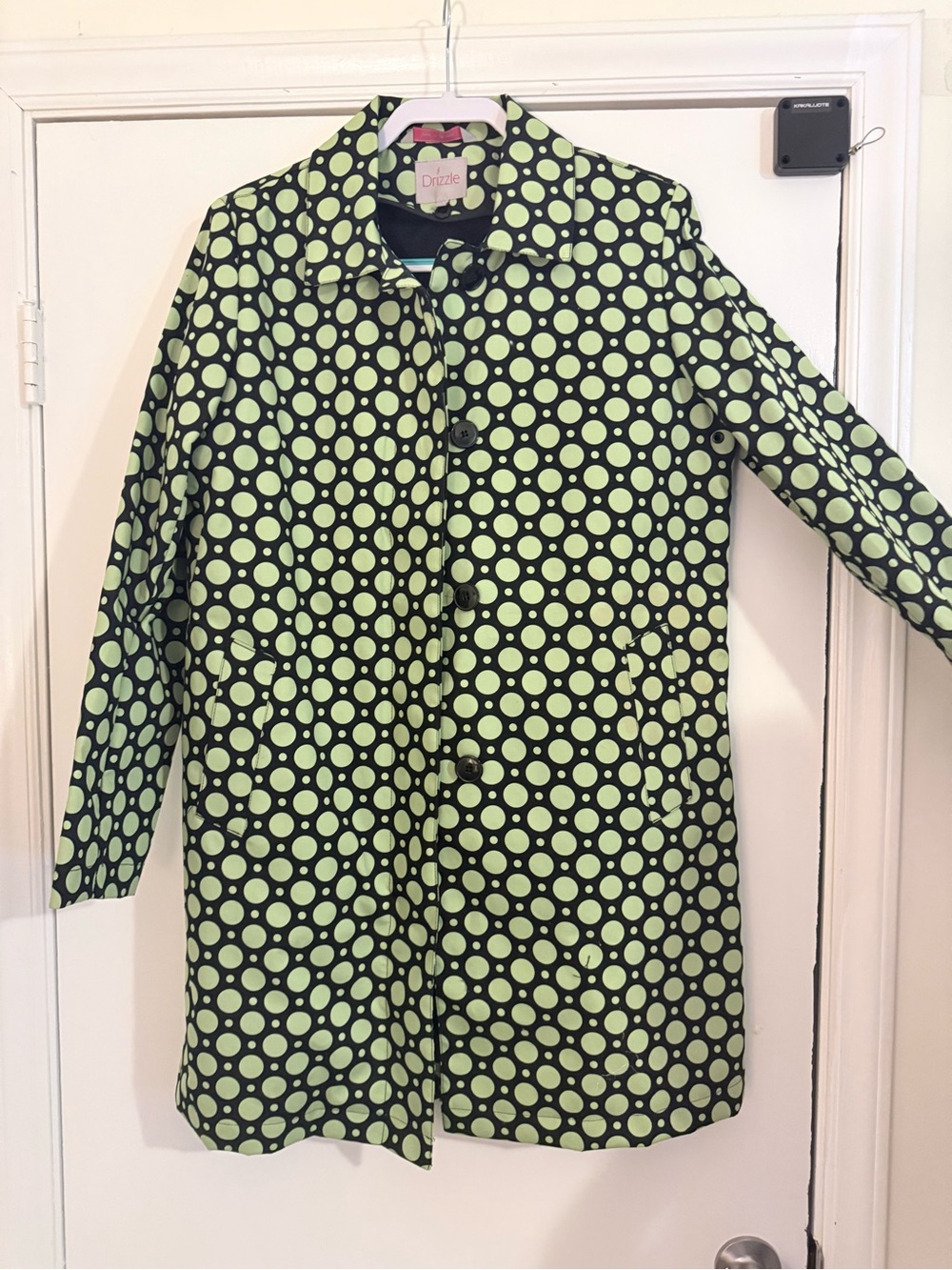 Lime Green Polka Dot Raincoat